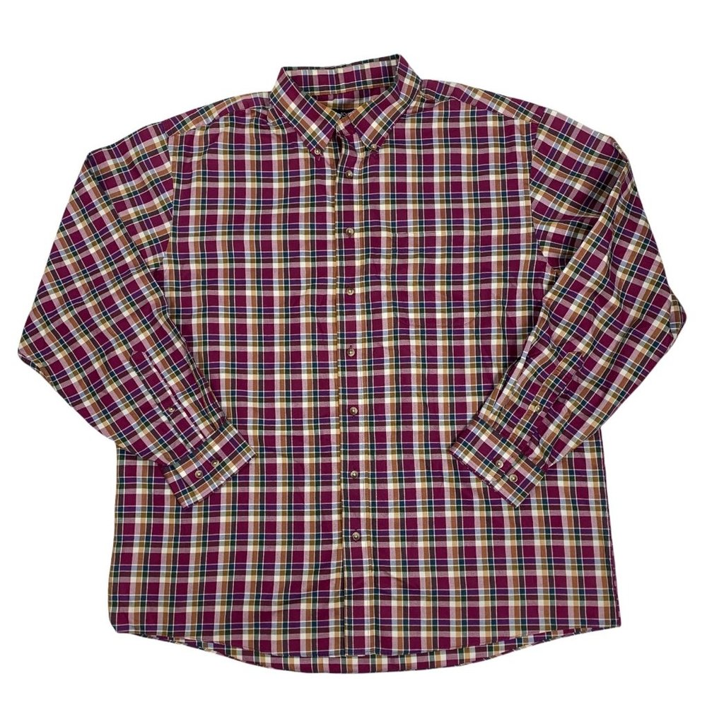 Jos. A. Bank XL Shirt Button Front Plaid Traveler's Collection